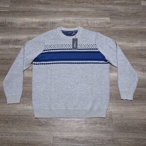 NEW Vineyard Vines Men's Size XL 100% Merino Wool Ski Fair Isle Crewneck Sweater